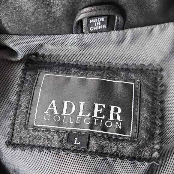 Adler 100% Real Lamb Skin Black Leather Jacket - Picture 7 of 7